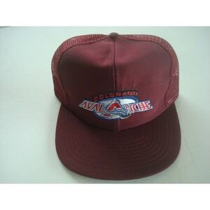 COLORADO AVALANCHE DESIGNER HEADWEAR TRUCKER 80S 90S SNAPBACK HAT CAP VINTAGE S2